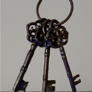 Rustic Brown Key Wall Hook Set